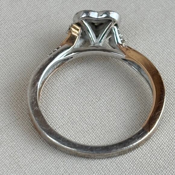 JWBR Diamond 925 Rose Gold Plate Heart Ring Anniversary Wedding Promise Sz 6.75 - Picture 4 of 13